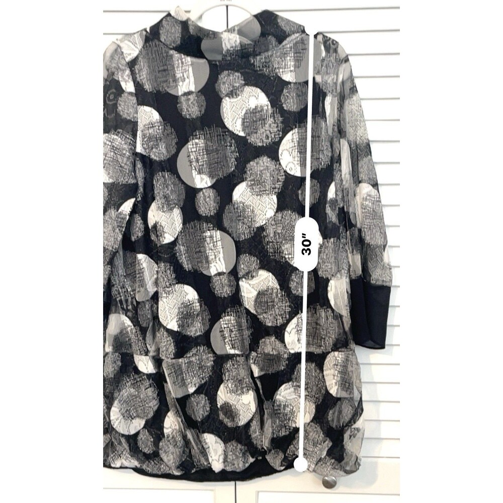IC By Connie K Bubble Dress Textured Art Wear Zip Back High Neck Women’s Large - Picture 9 of 10